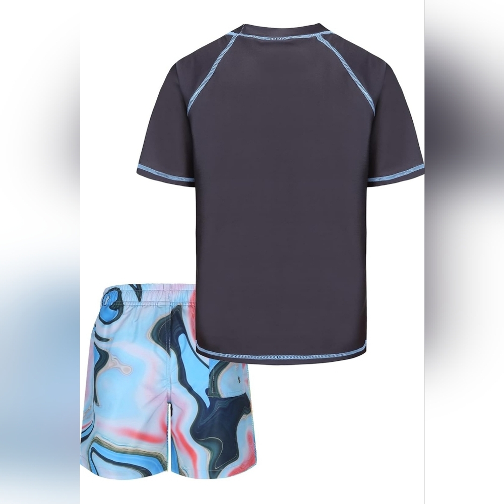 Boys Rash Guard Swimsuit Set. - Picture 2 of 3